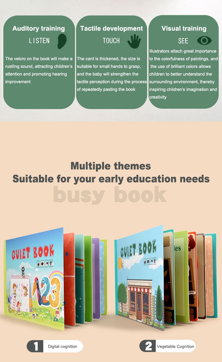 Quiet Book for Kids to Develop Learning Skills