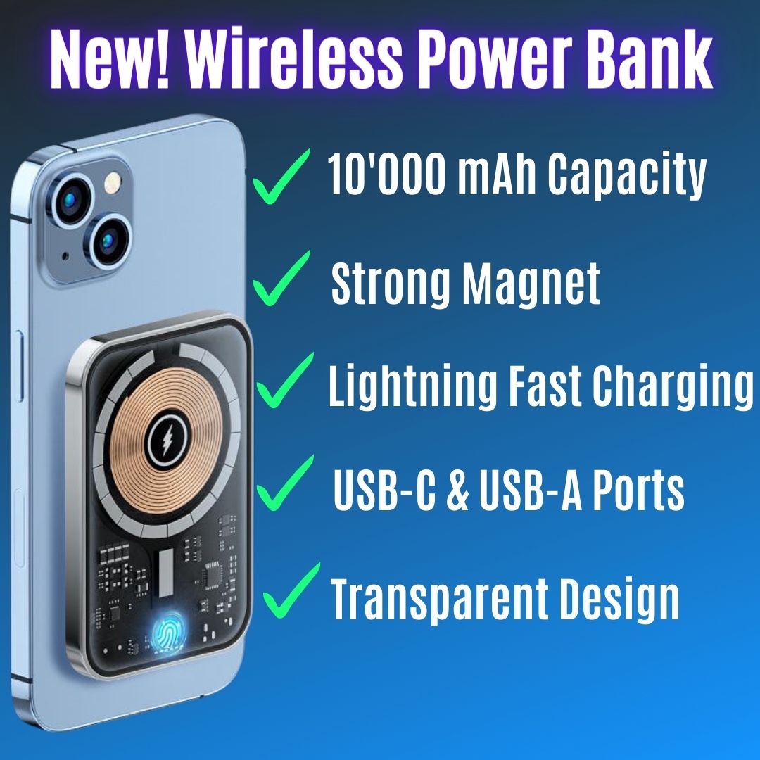 Transparent Magnetic Power Bank 22.5W Fast Charge