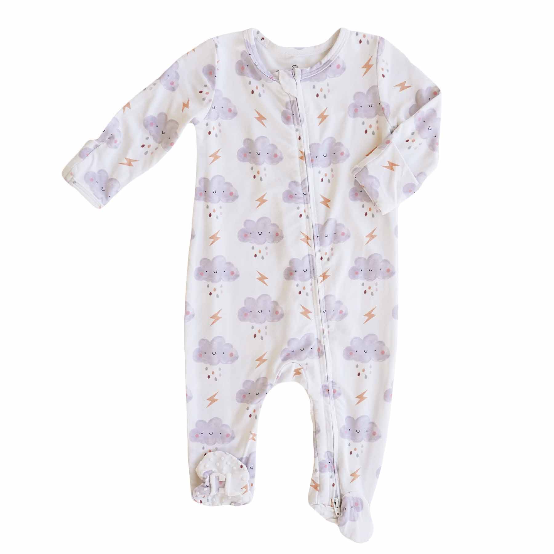 Cloudy Cuddles Zipper Footie