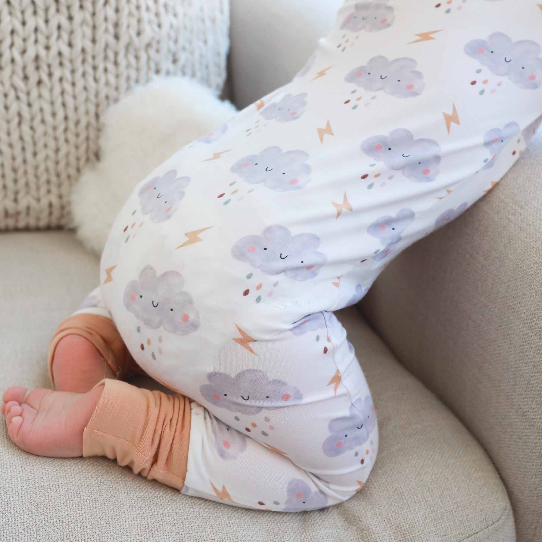 Cloudy Cuddles Convertible Zip Romper