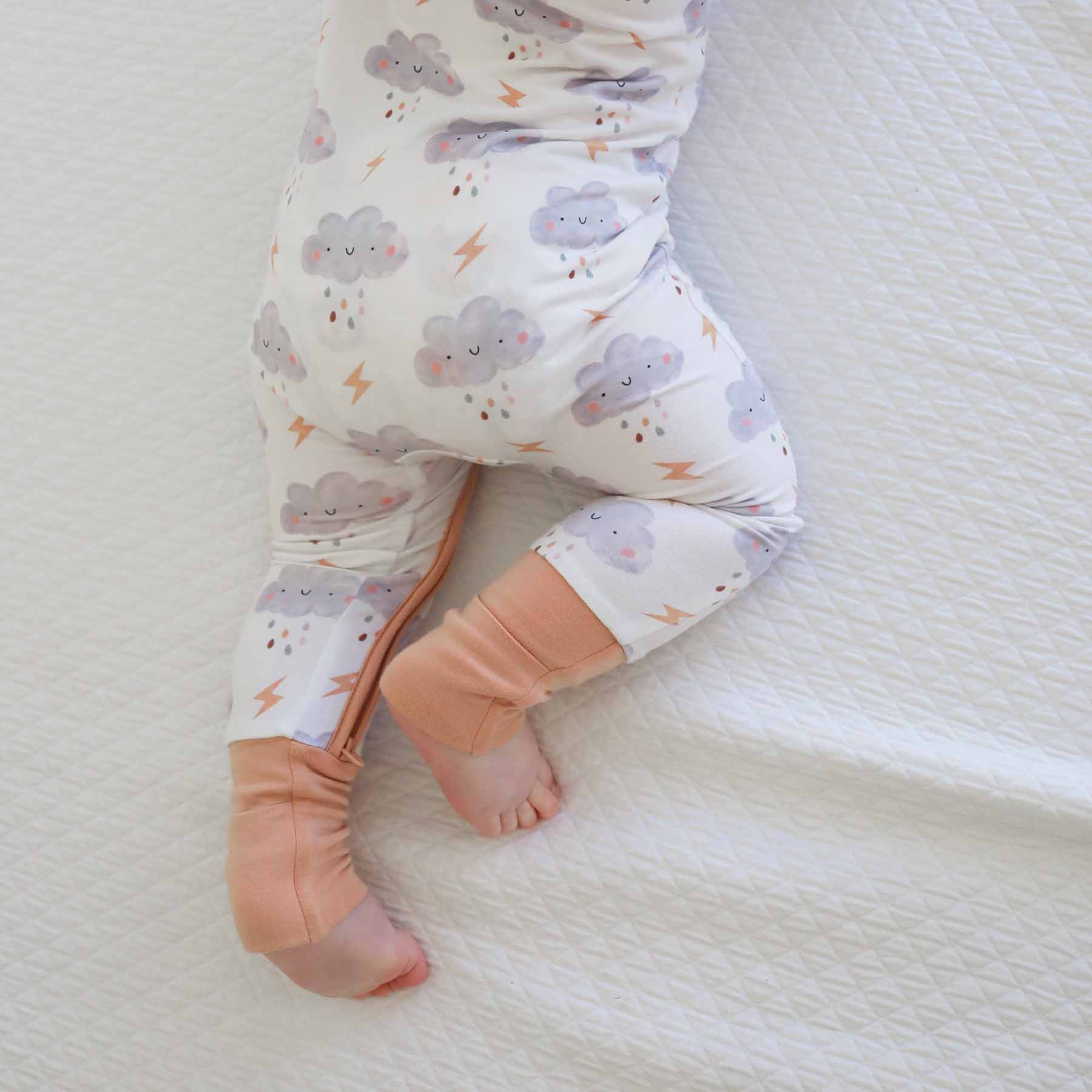 Cloudy Cuddles Convertible Zip Romper