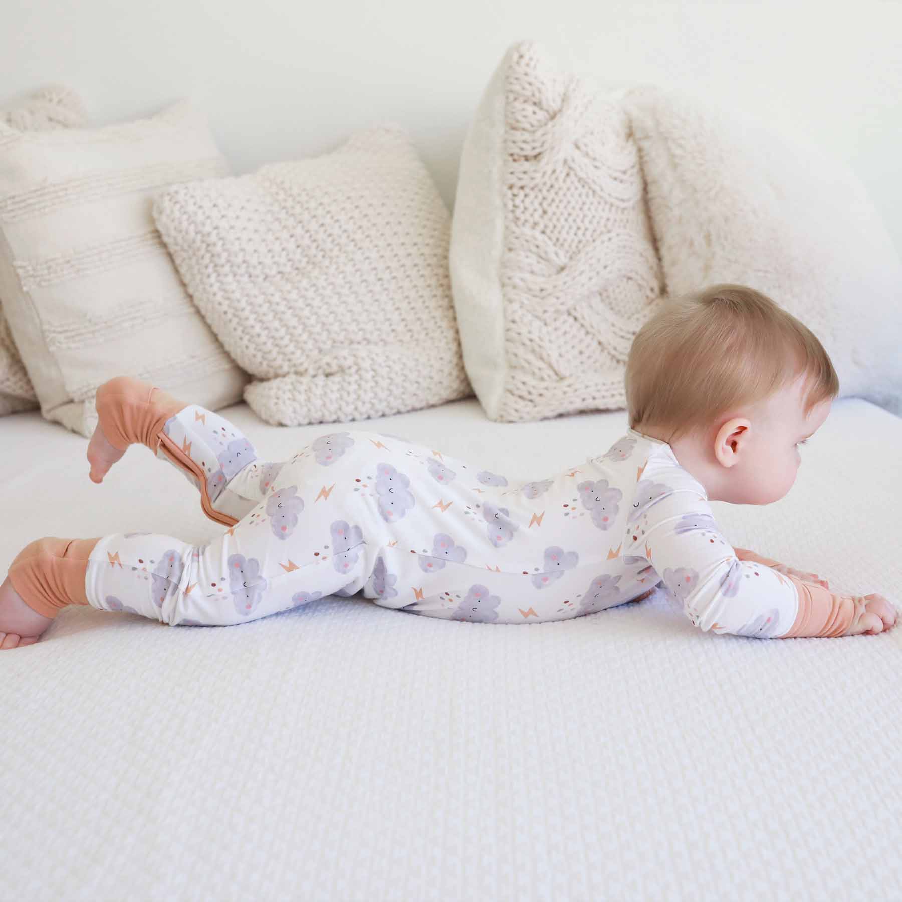 Cloudy Cuddles Convertible Zip Romper