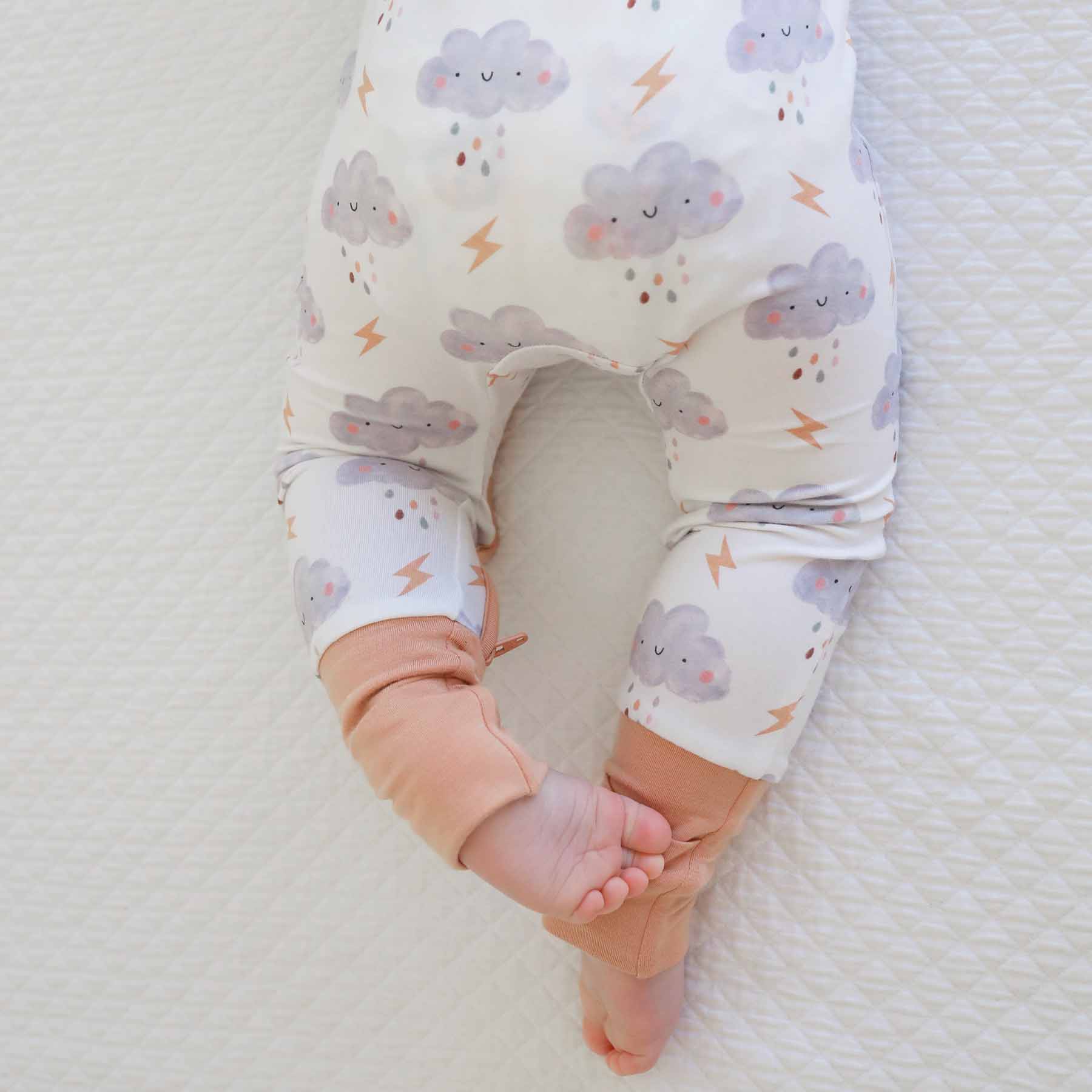 Cloudy Cuddles Convertible Zip Romper