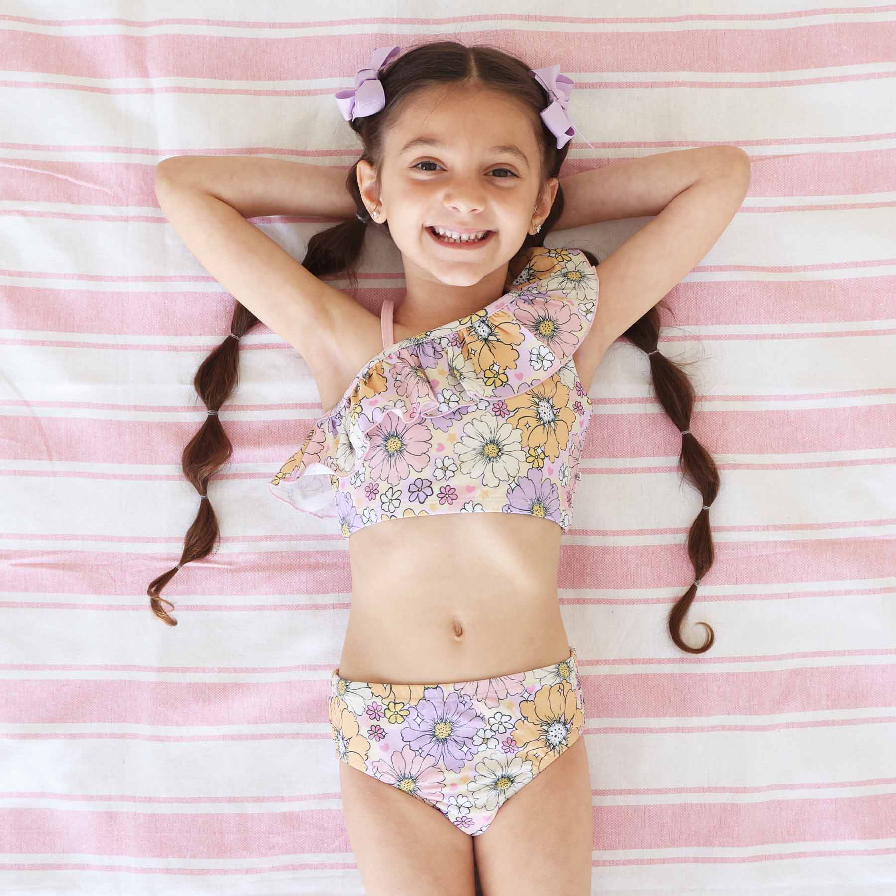 One Shoulder Ruffle Bikini 