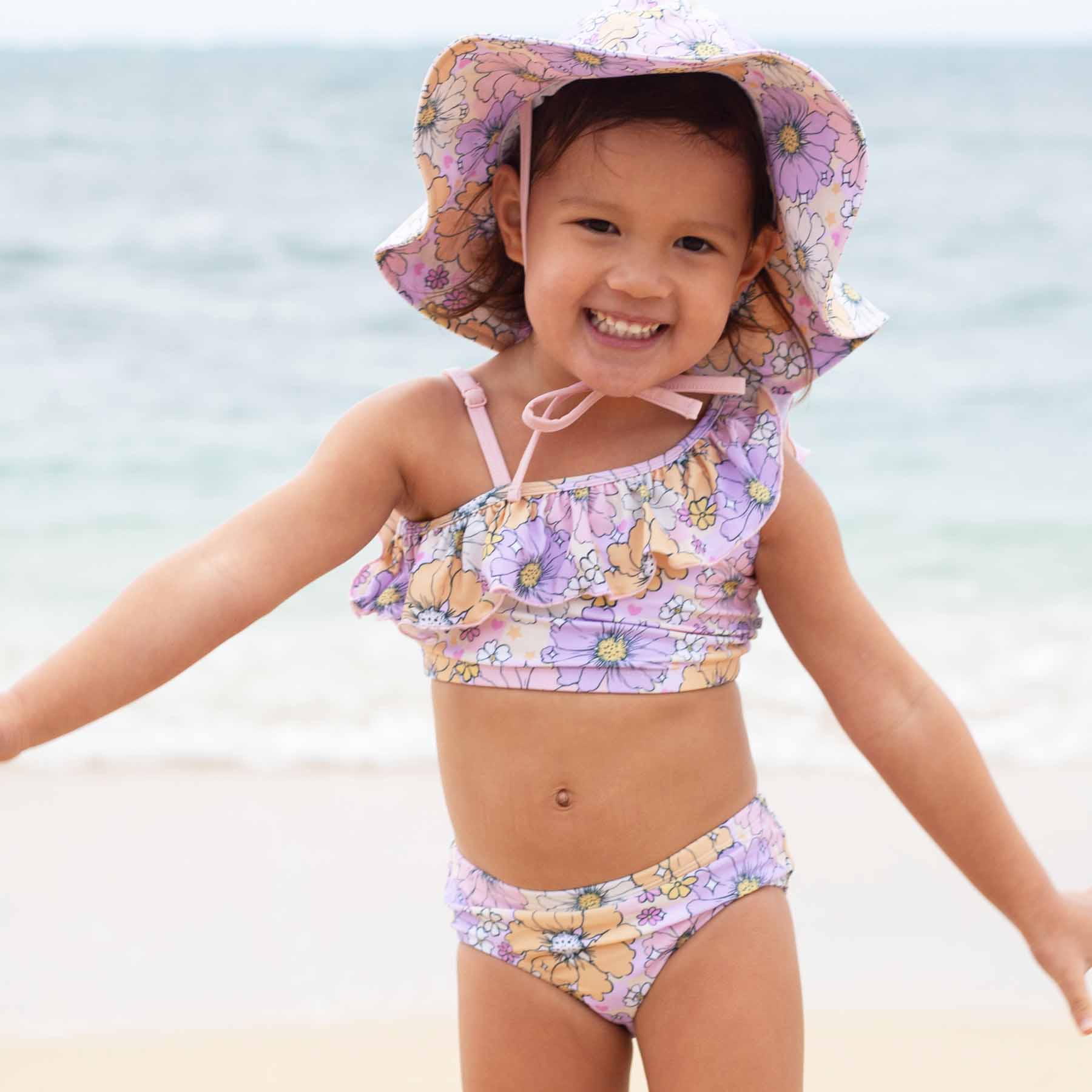 One Shoulder Ruffle Bikini 