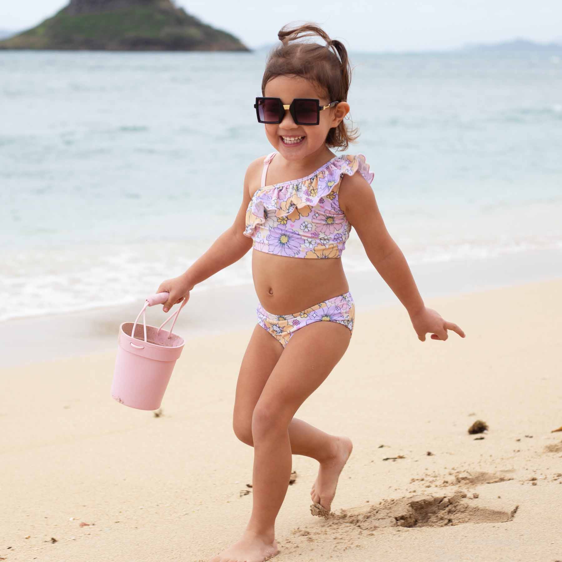 One Shoulder Ruffle Bikini 