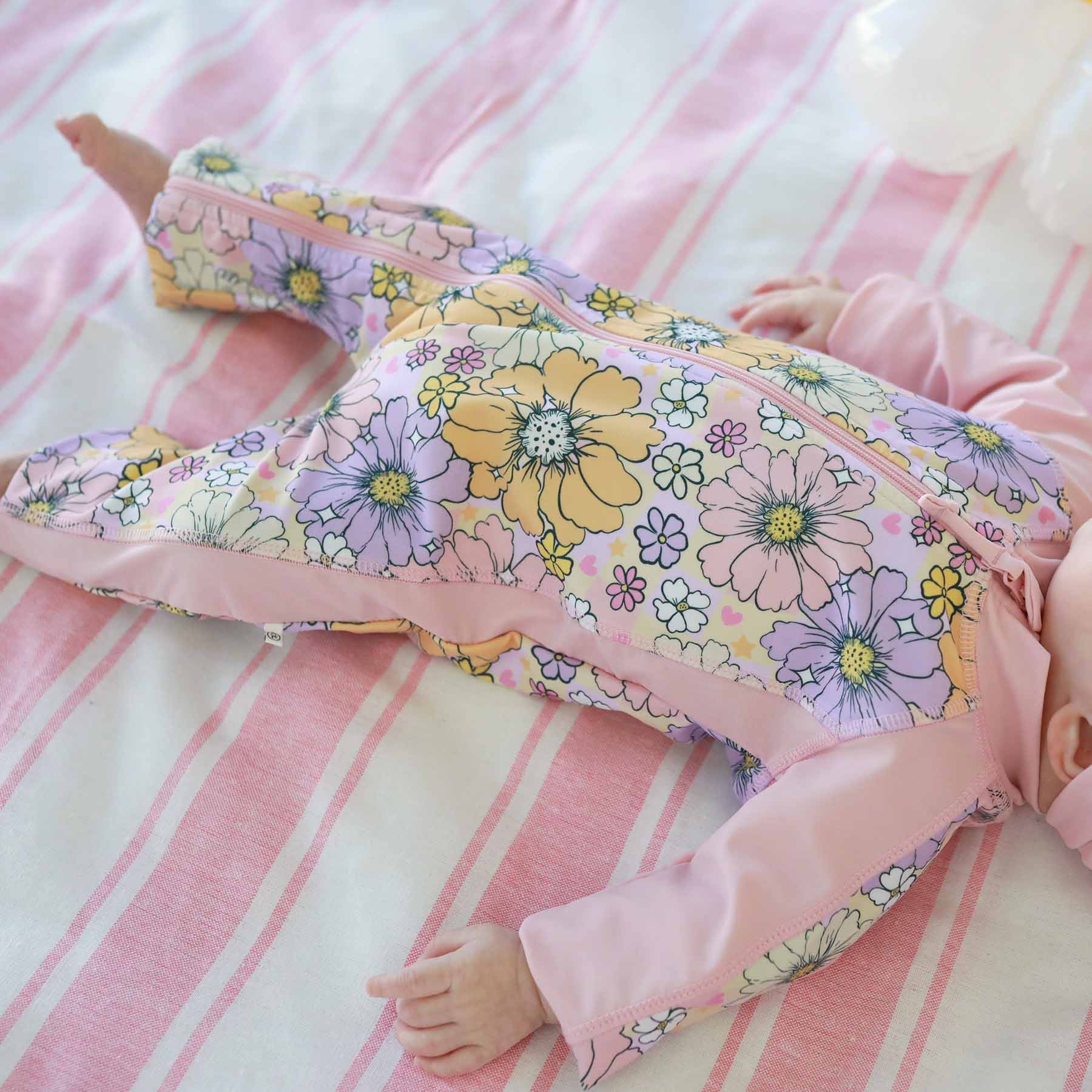 Long Sleeve Rash Guard Swim Romper Full Length 