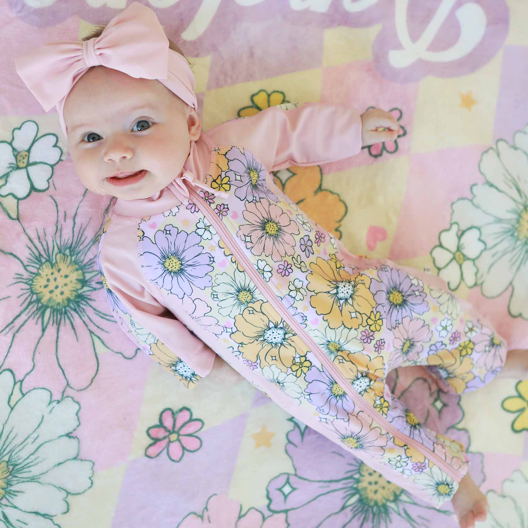 Long Sleeve Rash Guard Swim Romper Full Length 