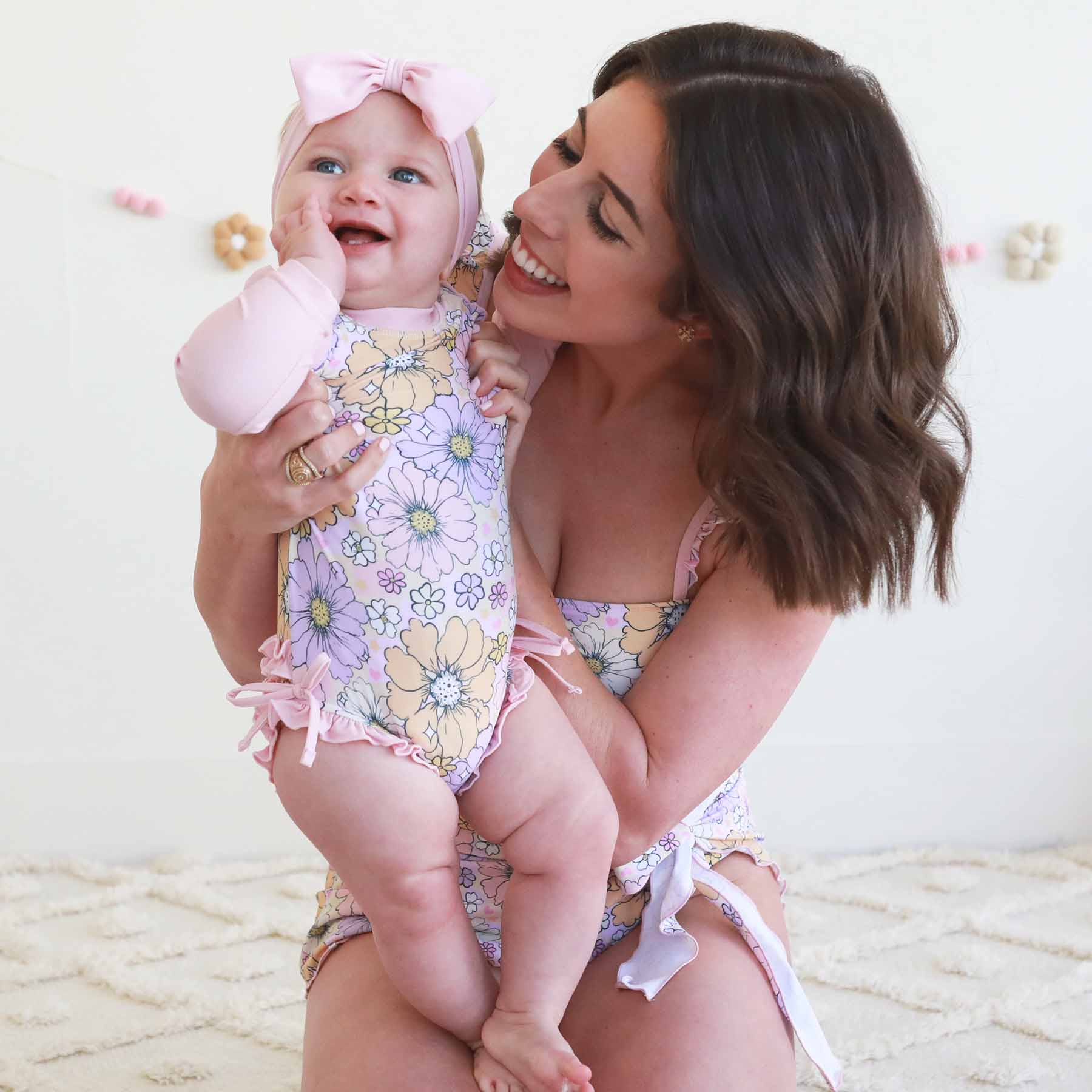 Long Sleeve Rash Guard With Ruffle Bottom