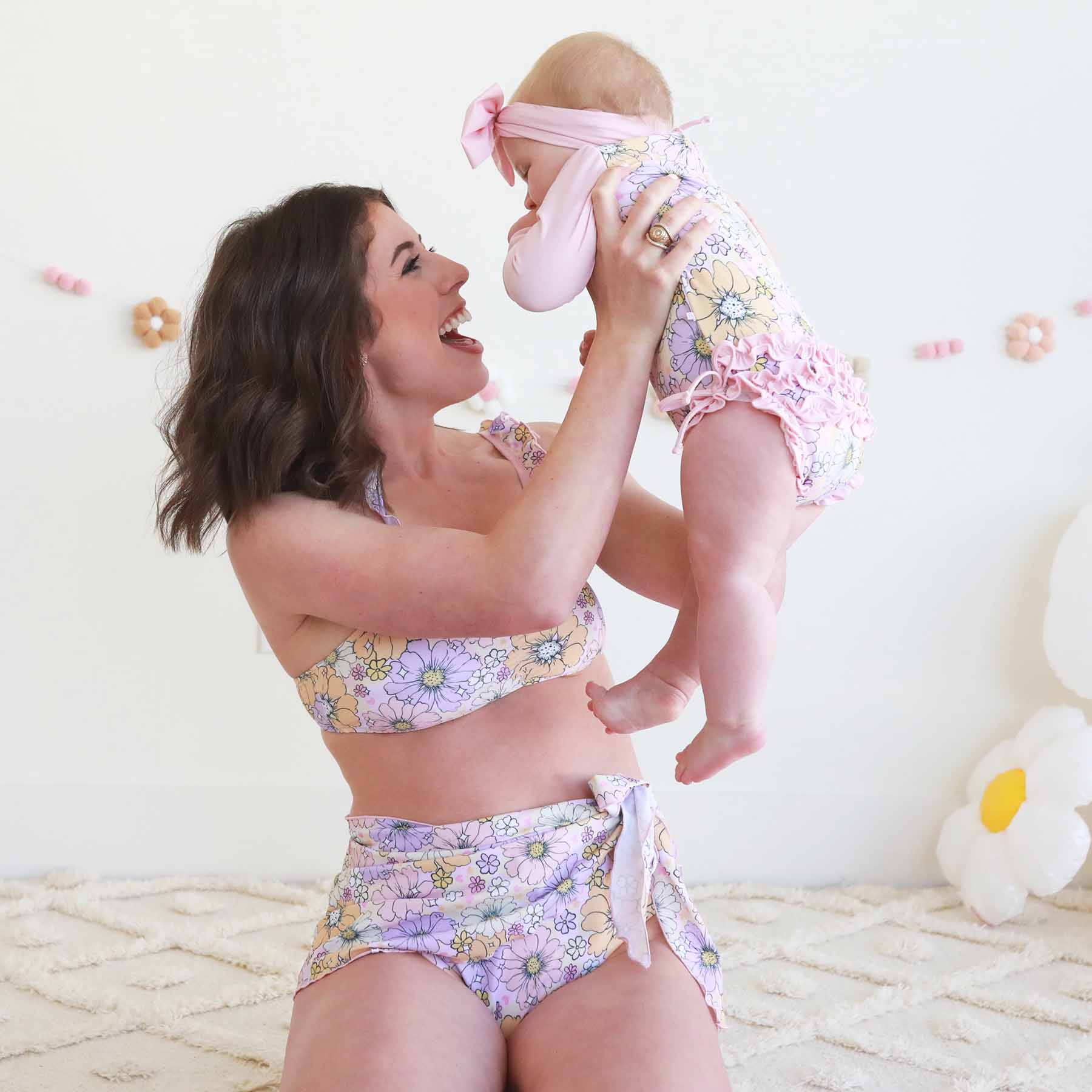 Long Sleeve Rash Guard With Ruffle Bottom