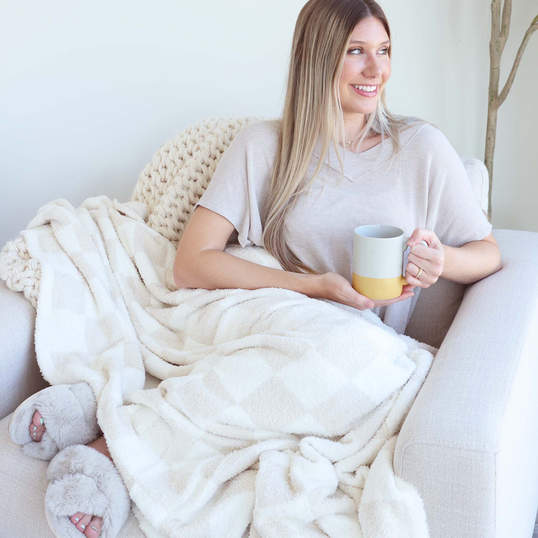 Luxe Blankets | Toffee Check