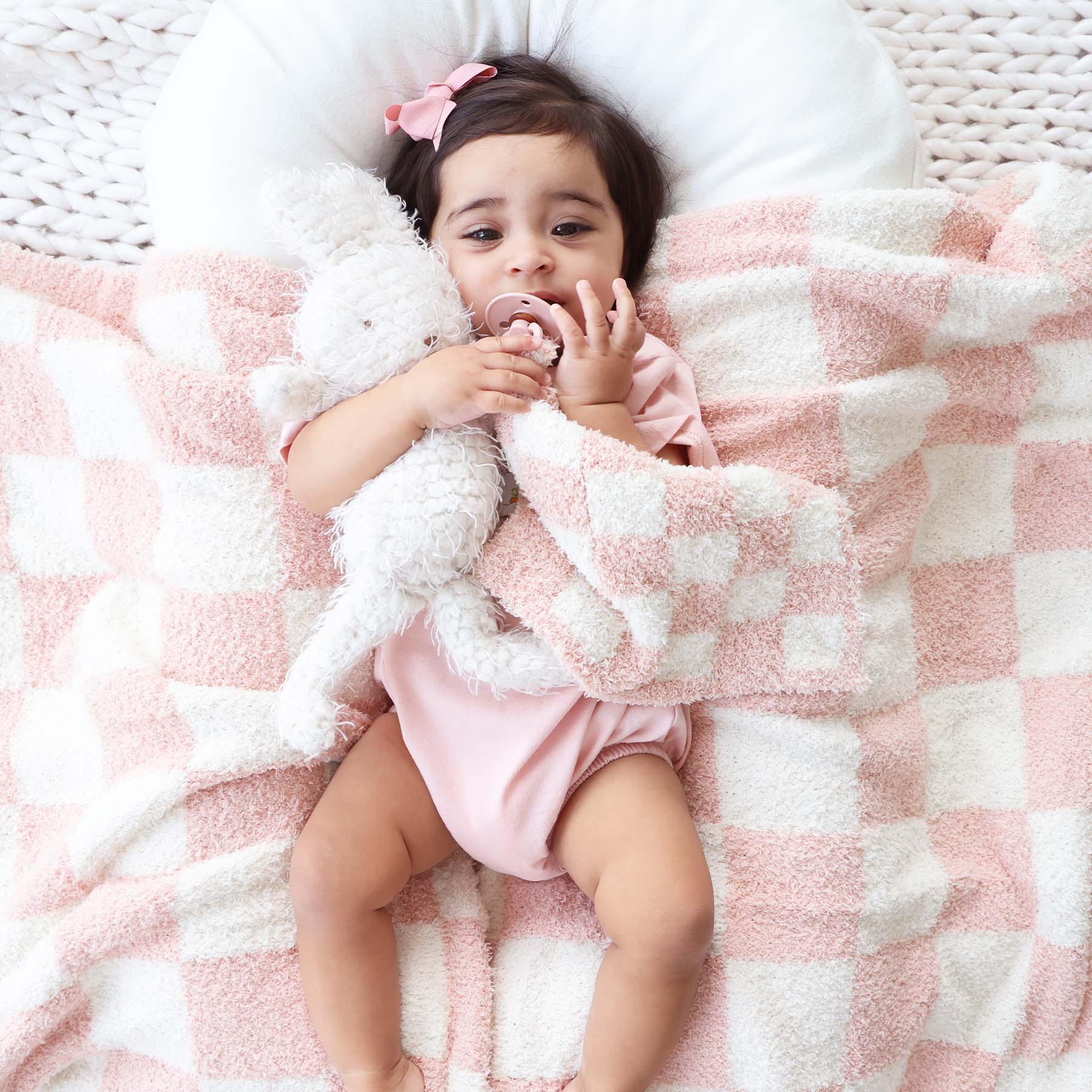 Luxe Blankets | Rose Check