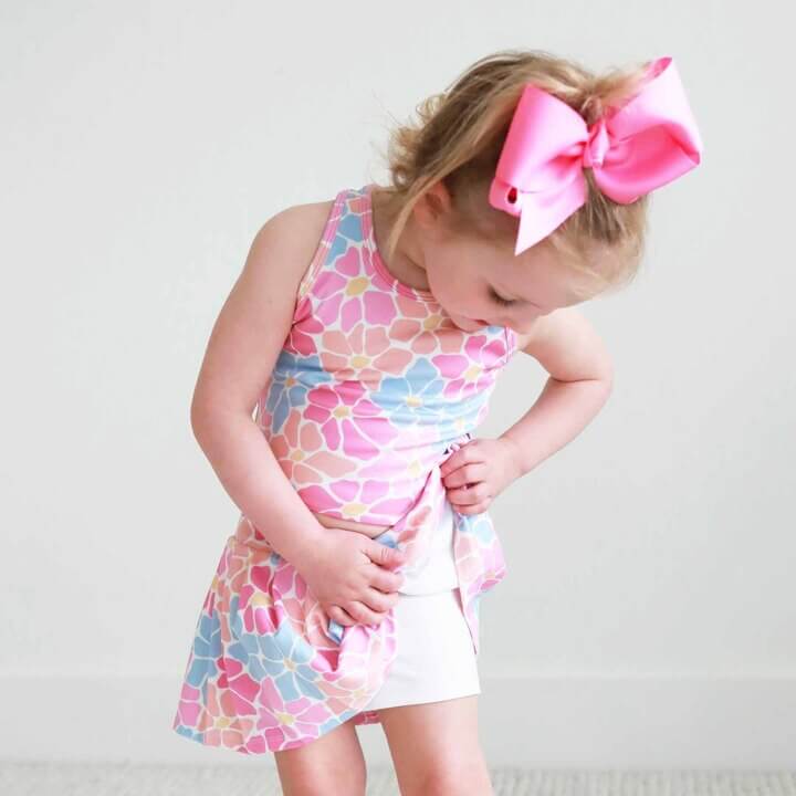 Kids Athletic Pleated Skirt | Power Flowers