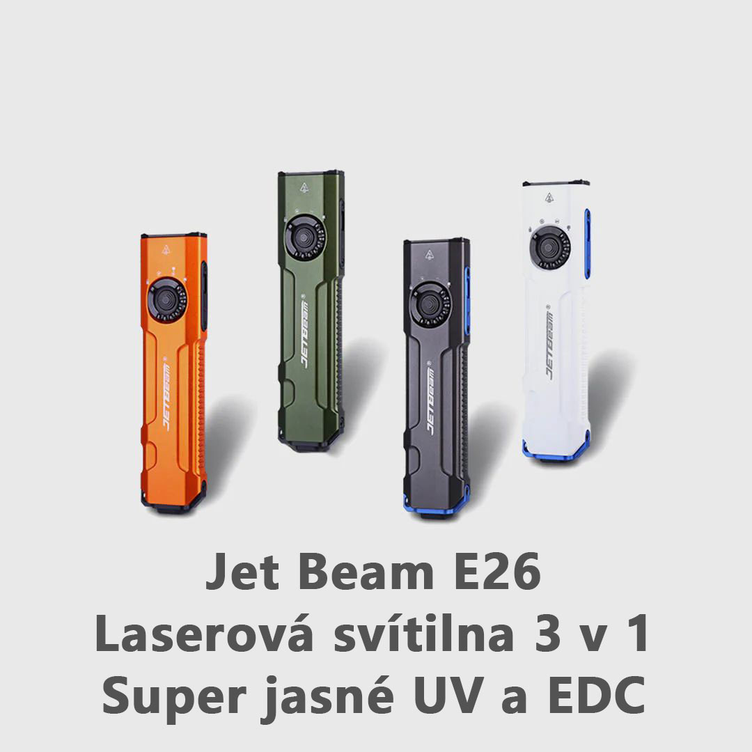 JETBeam E26: Špičková laserová svítilna 3 v 1