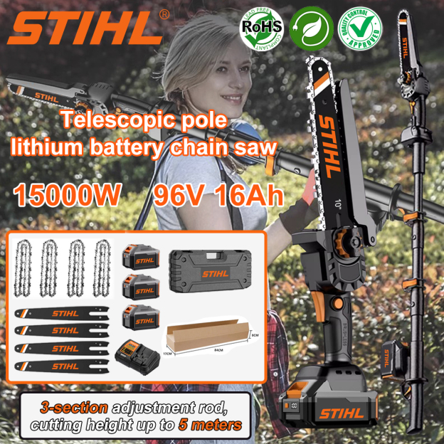 STIHL 15000W 10 palcová bezuhlíková lithiová prodloužená elektrická řetězová pila