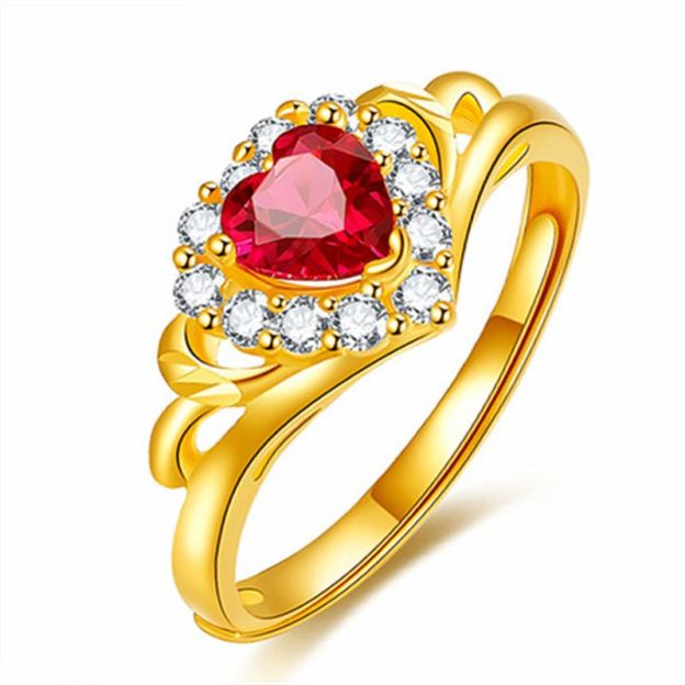 Inel din aur de 18K și safir natural cu safir natural