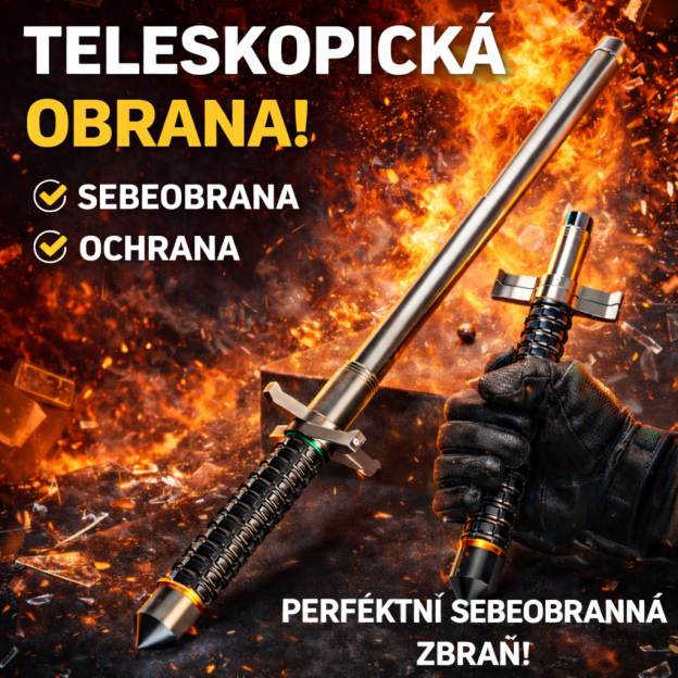 Německá kvalita pro vaši bezpečnost: Automatický teleskopický obušek z kalené oceli