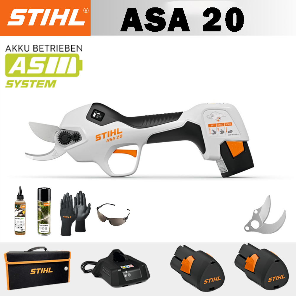 【STIHL】 Nůžky na zahradu ASA 20 s lithiovou baterií