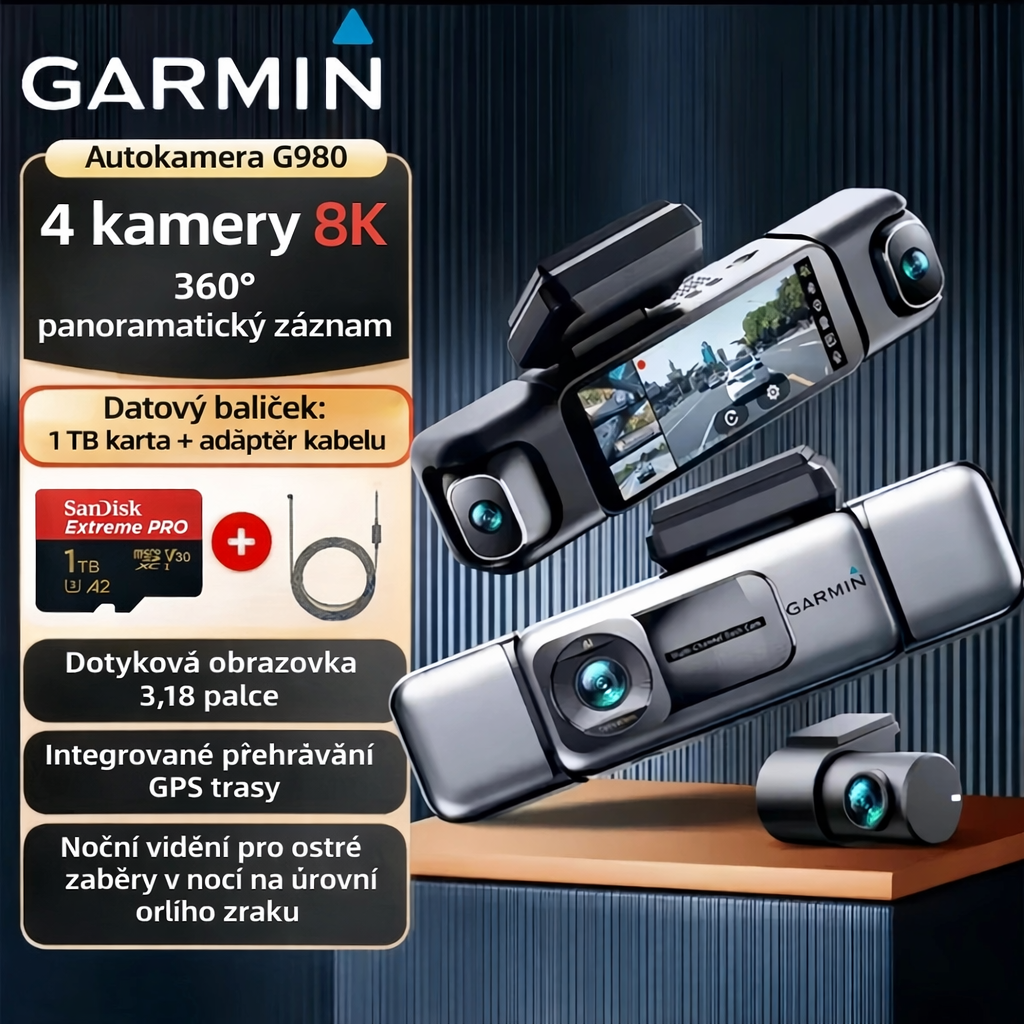 🎥🎥 Chytrá kamera do auta – 8K Ultra HD, 360° panorama, noční vidění a GPS sledování, vše v jednom! 🚗🚗