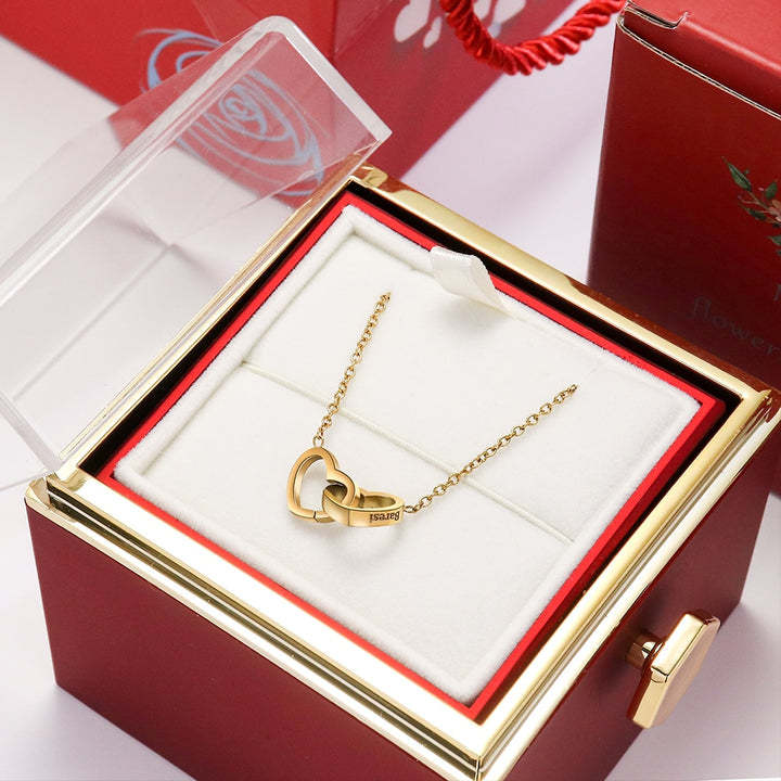💖📿50% sleva 🎁Eternal Rose Box - Colier personalizat gravat