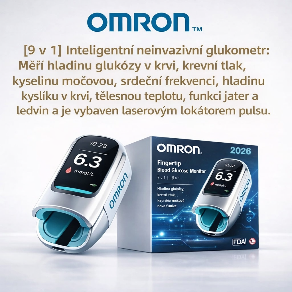 🔥 Omron™ uvede v roce 2026 na trh nový neinvazivní chytrý glukometr 🔥