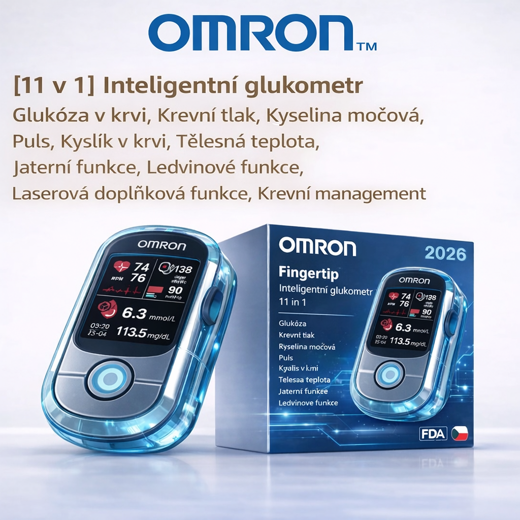 🔥 Omron™ uvede v roce 2026 na trh nový neinvazivní chytrý glukometr 🔥