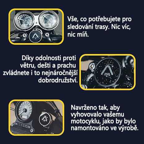  Motocyklový GPS počítač Beeline/Beeline Moto II, globální navigační mapa, odolný proti dešti