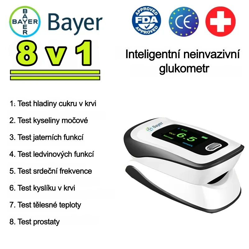 💖 Bayer – bezbolestný neinvazivní glukometr pro přesné měření cukru kdykoli a kdekoli