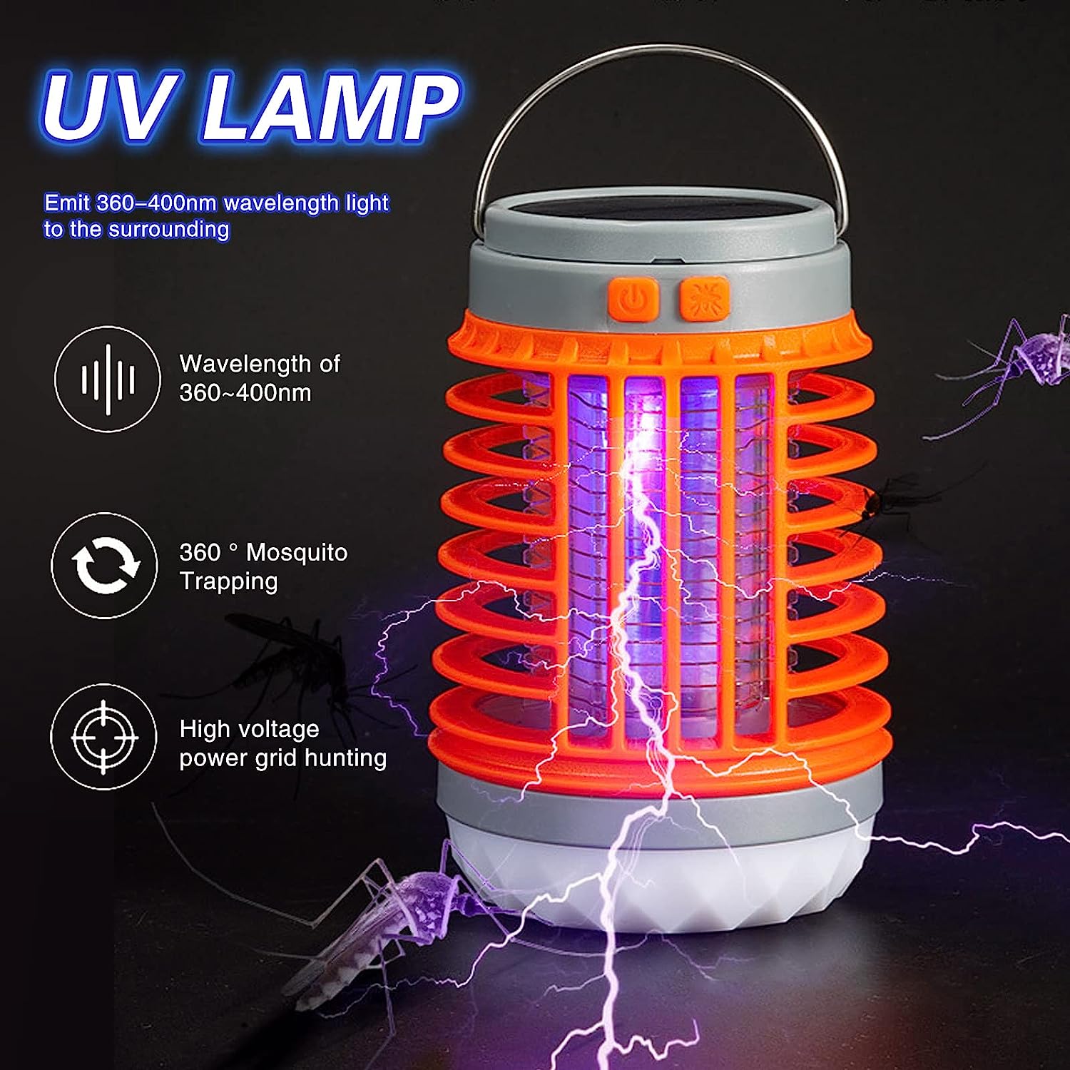 ✨2023 Večnamenska sončna svetloba za kampiranje Mosquito Killer Light