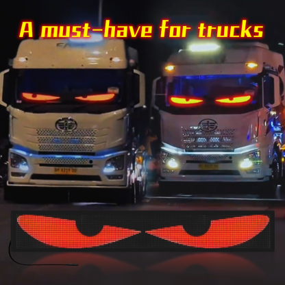 Lumină dinamică Big Devil Eye pentru mașină, ecran LED flexibil programabil, fereastră ultra subțire pentru mașină, matrice animată pentru ochi mașini