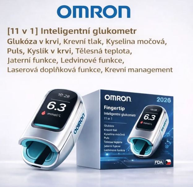 🔥 Omron™ uvede v roce 2026 na trh nový neinvazivní chytrý glukometr 🔥