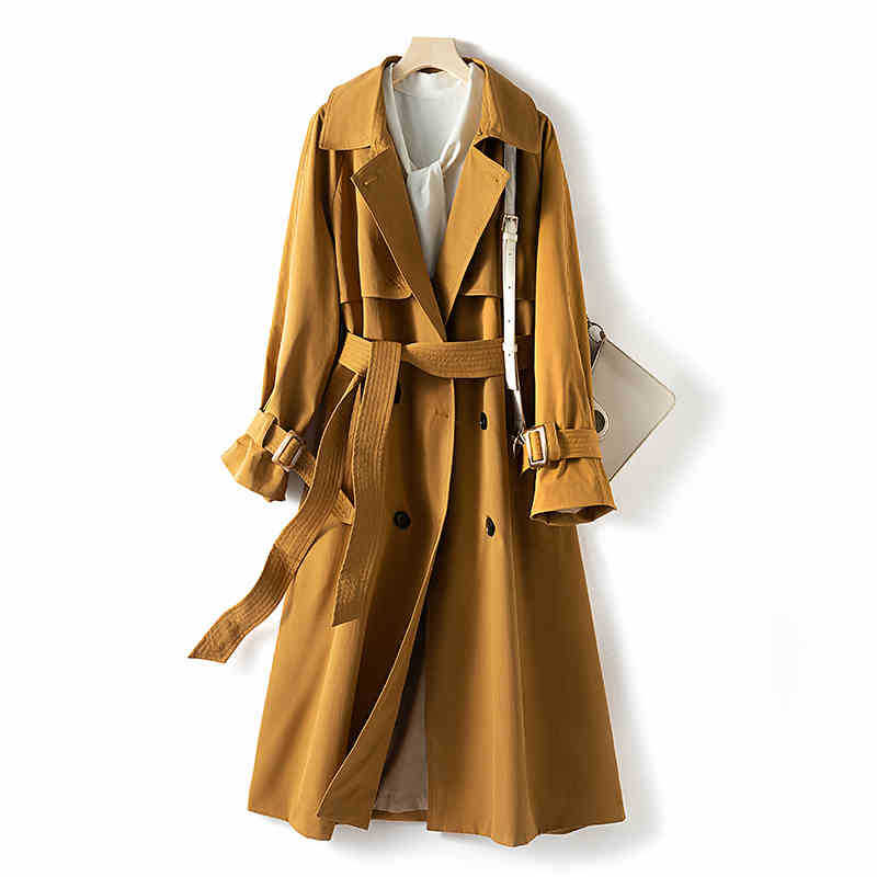 Plus size women's high-end French trench coat 2024 new slim fit fashion coat coat