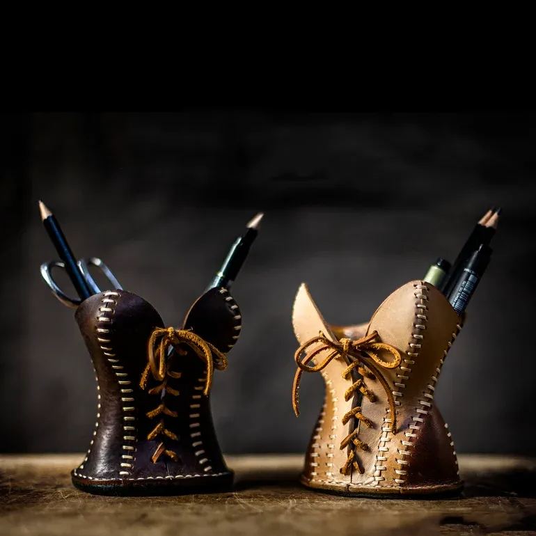Leather Corset Organizer Cup