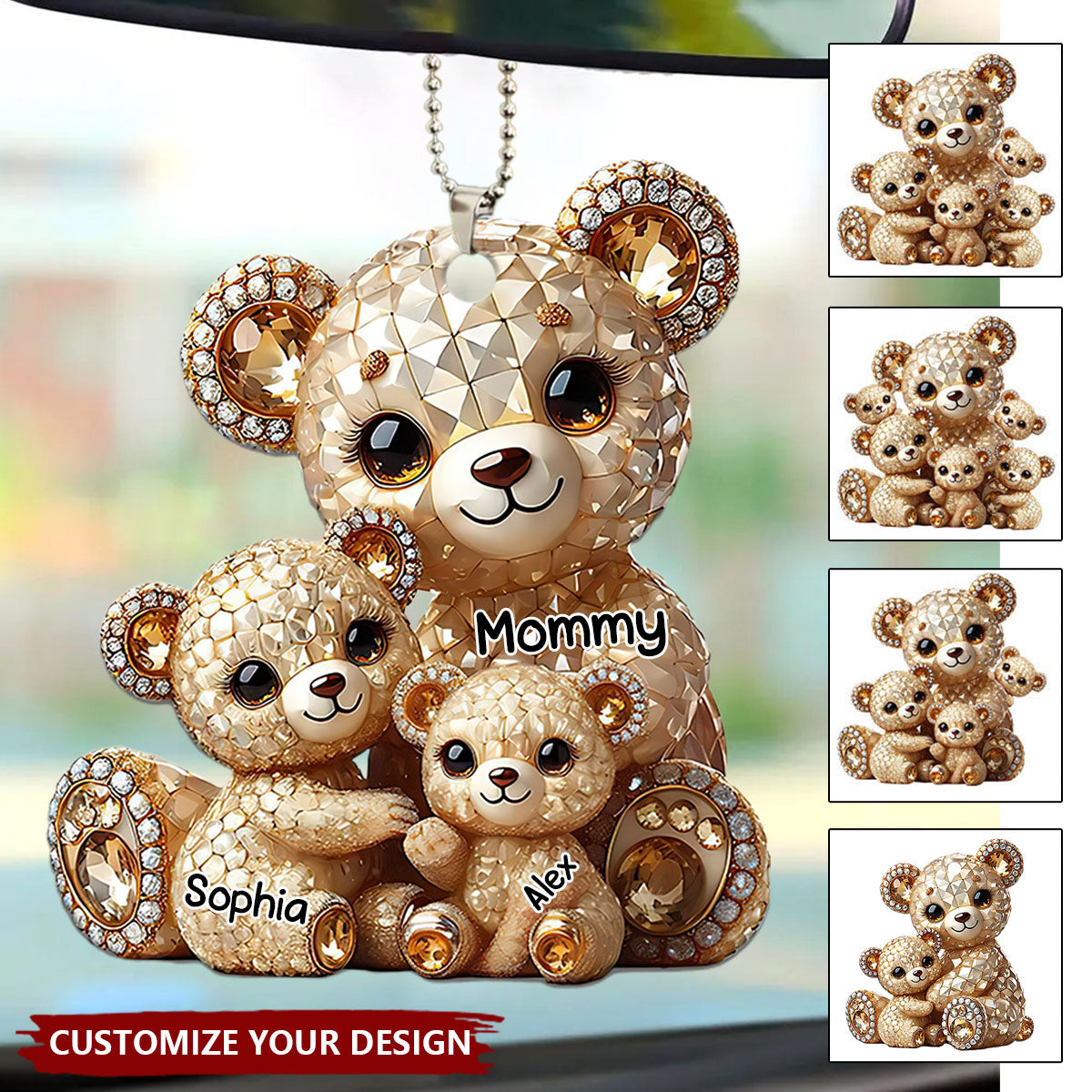 I Love You -  Mother Car Ornament