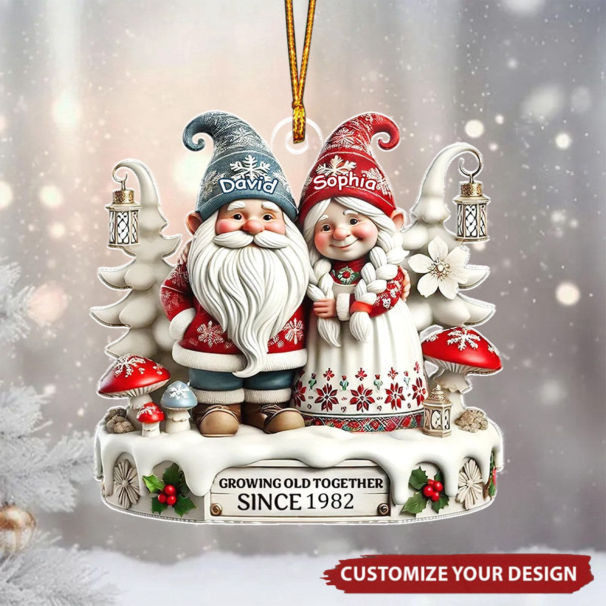 Couple Together Acrylic Ornament - Gift For Husband, Wife