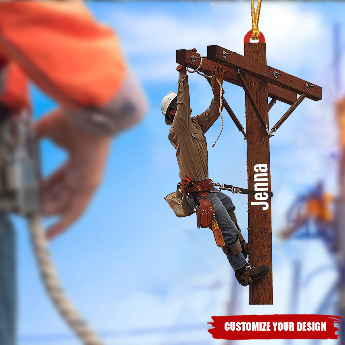 Lineman Outfit  Ornaments - Gift For Lineman
