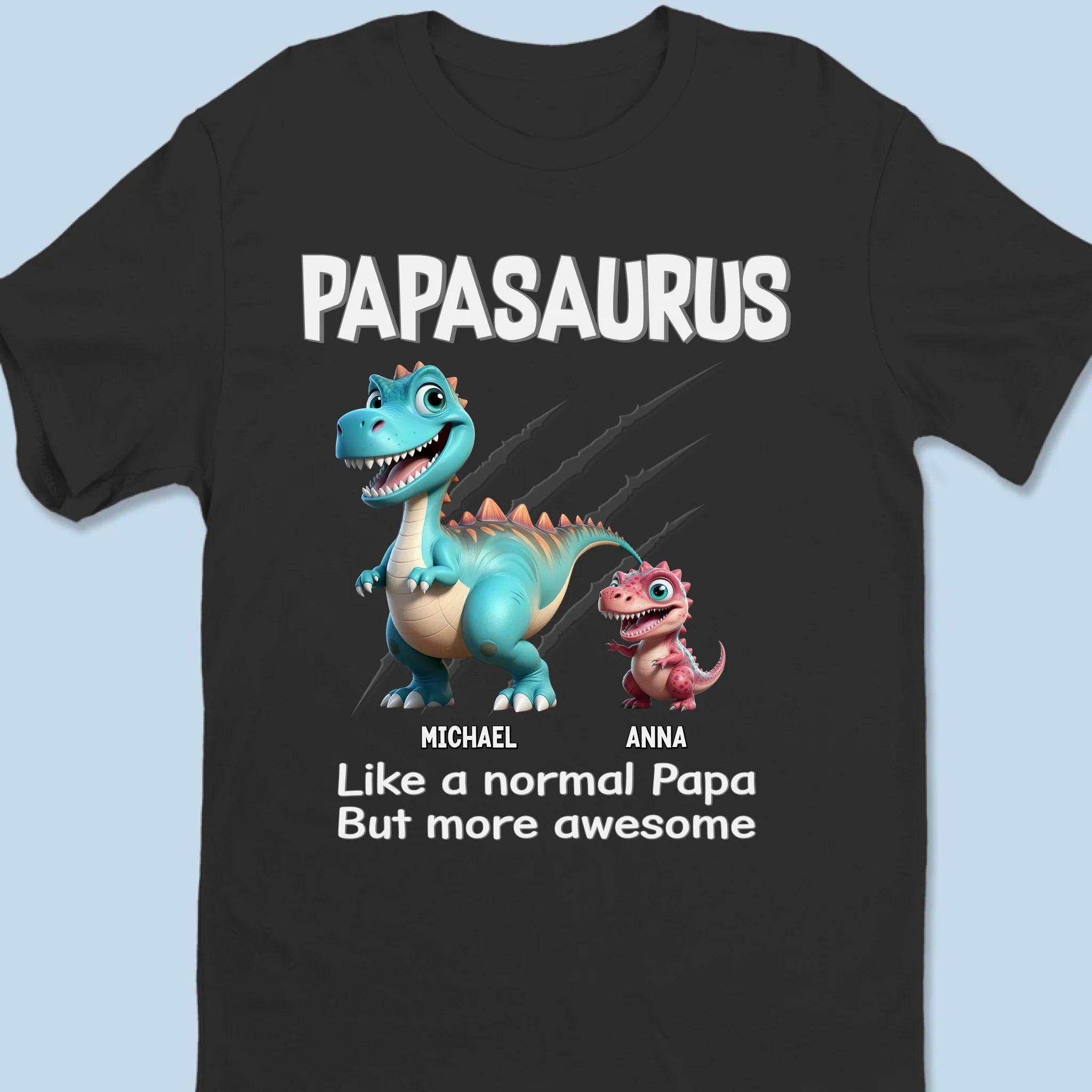 Rawrsome Dad Mode, Activated - Family Personalized Custom Unisex T-shirt, Premium T-shirt, Hoodie - Father's Day, Gift For Dad, Grandpa