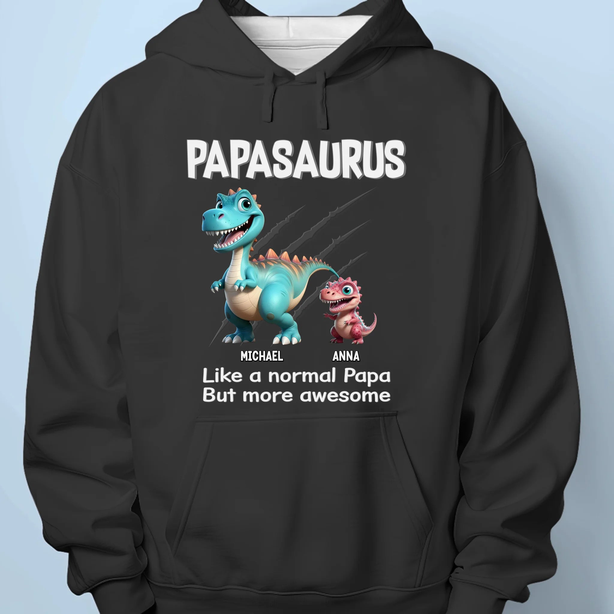 Rawrsome Dad Mode, Activated - Family Personalized Custom Unisex T-shirt, Premium T-shirt, Hoodie - Father's Day, Gift For Dad, Grandpa