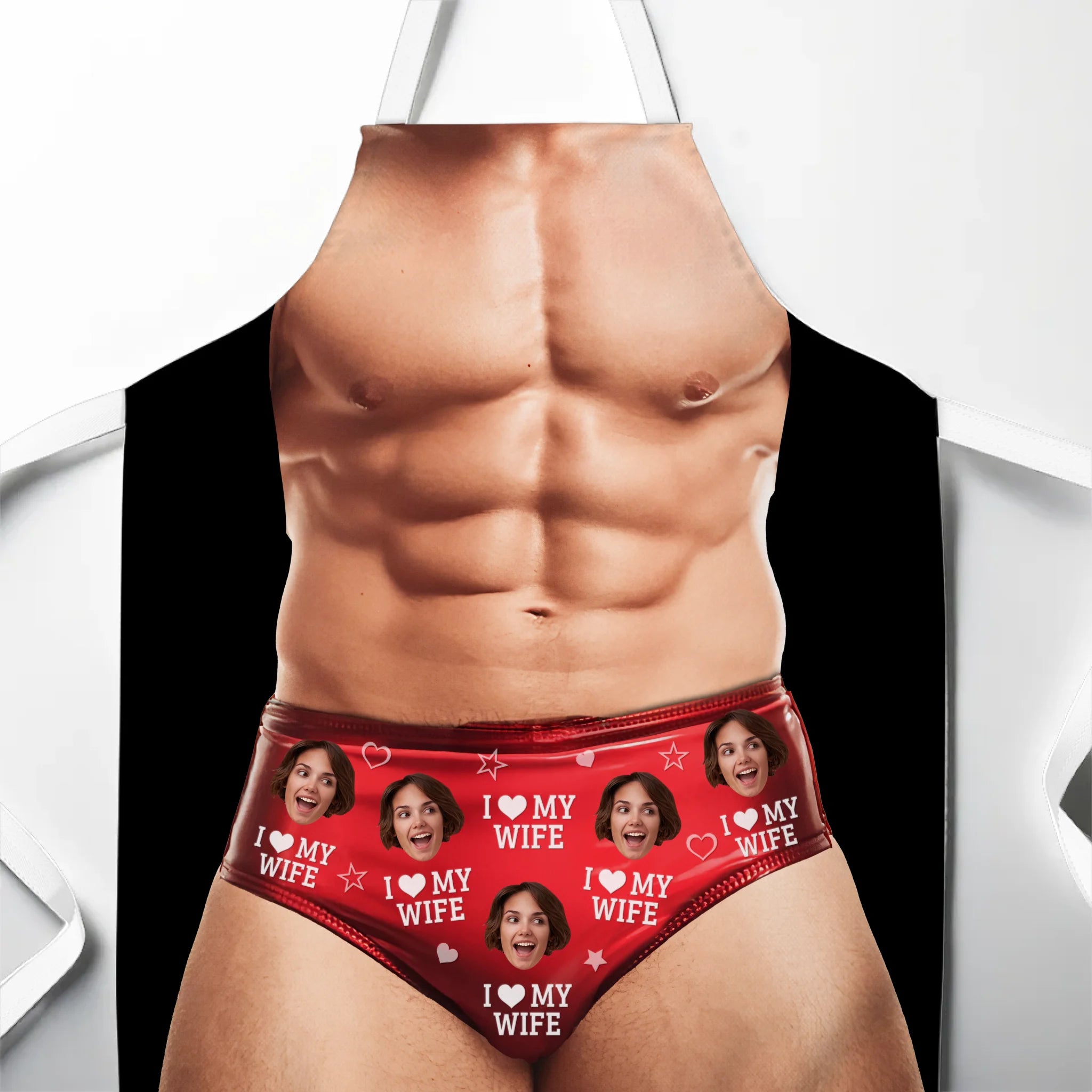  Photo Still Hot, Especially In The Kitchen - CoupleCustom Apron - Gift For Husband Wife, Anniversary