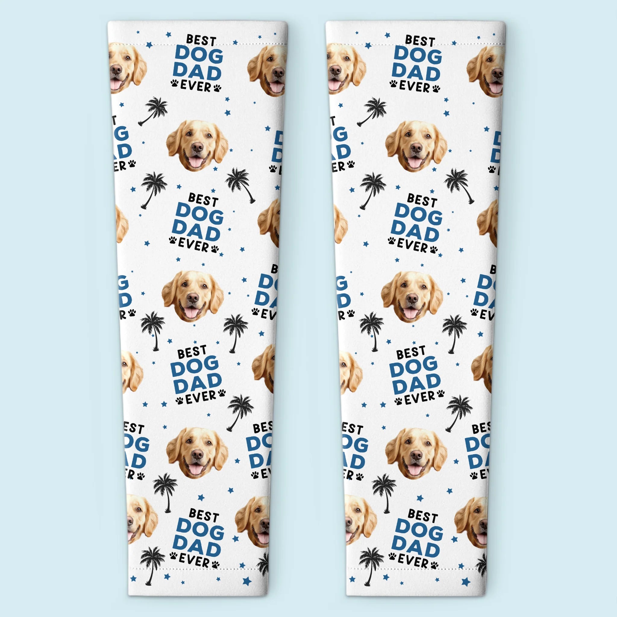 Custom Photo Best Dog Dad Ever - Dog & Cat  Custom Tattoo Arm Sleeve - Summer Vacation Gift For Pet Owners, Pet Lovers