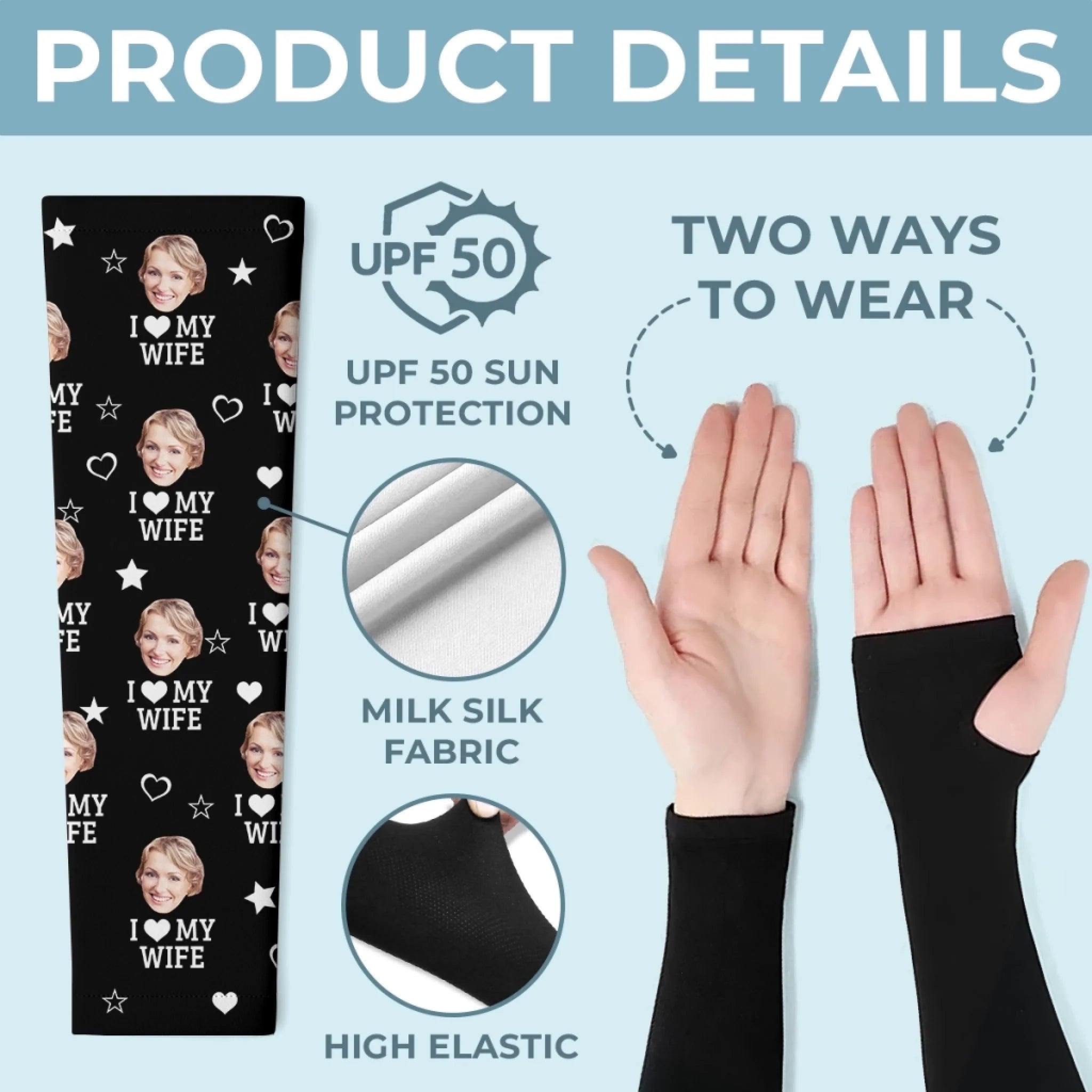 Custom Photo Property Of My Wife - Couple  Custom Tattoo Arm Sleeve - Summer Vacation Gift For Husband Wife, Anniversary