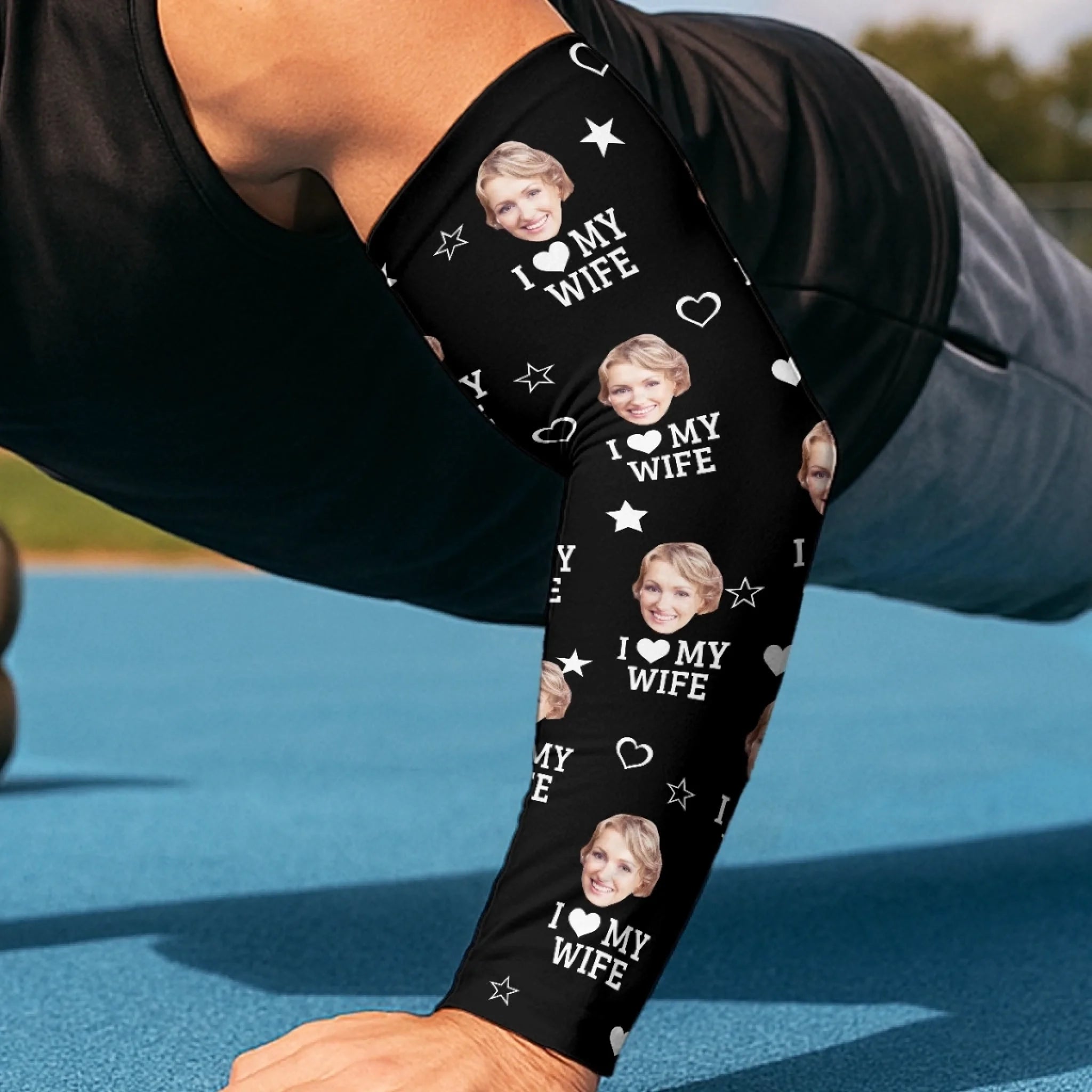 Custom Photo Property Of My Wife - Couple  Custom Tattoo Arm Sleeve - Summer Vacation Gift For Husband Wife, Anniversary