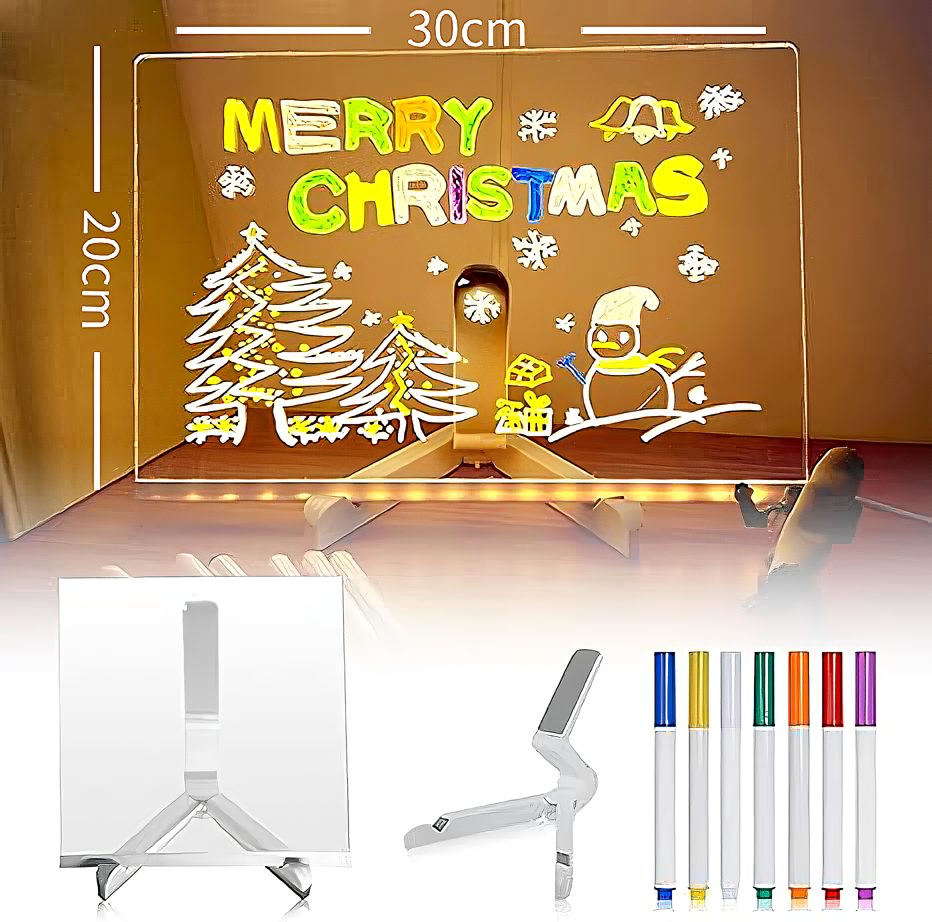 LED Note Board with illumination🖍️ with Colors Colorful LED Note Board Creative Gifts🎁