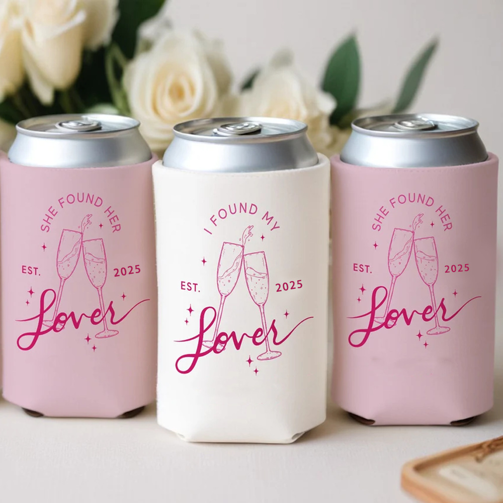Cross-border special wedding themed cup holder 2025 Lover Series Party Drink Insulation Sleeves Wedding Decoration