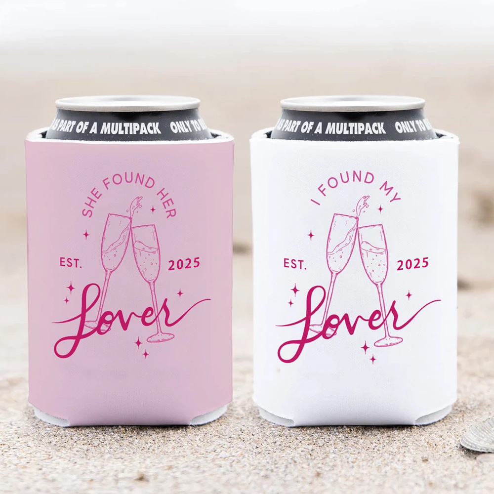 Cross-border special wedding themed cup holder 2025 Lover Series Party Drink Insulation Sleeves Wedding Decoration