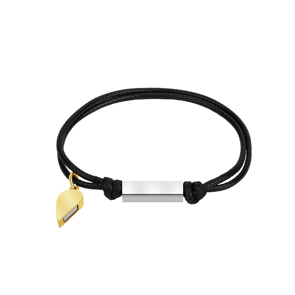 Personalized Magnetic Heart Couple Name Bracelet Set