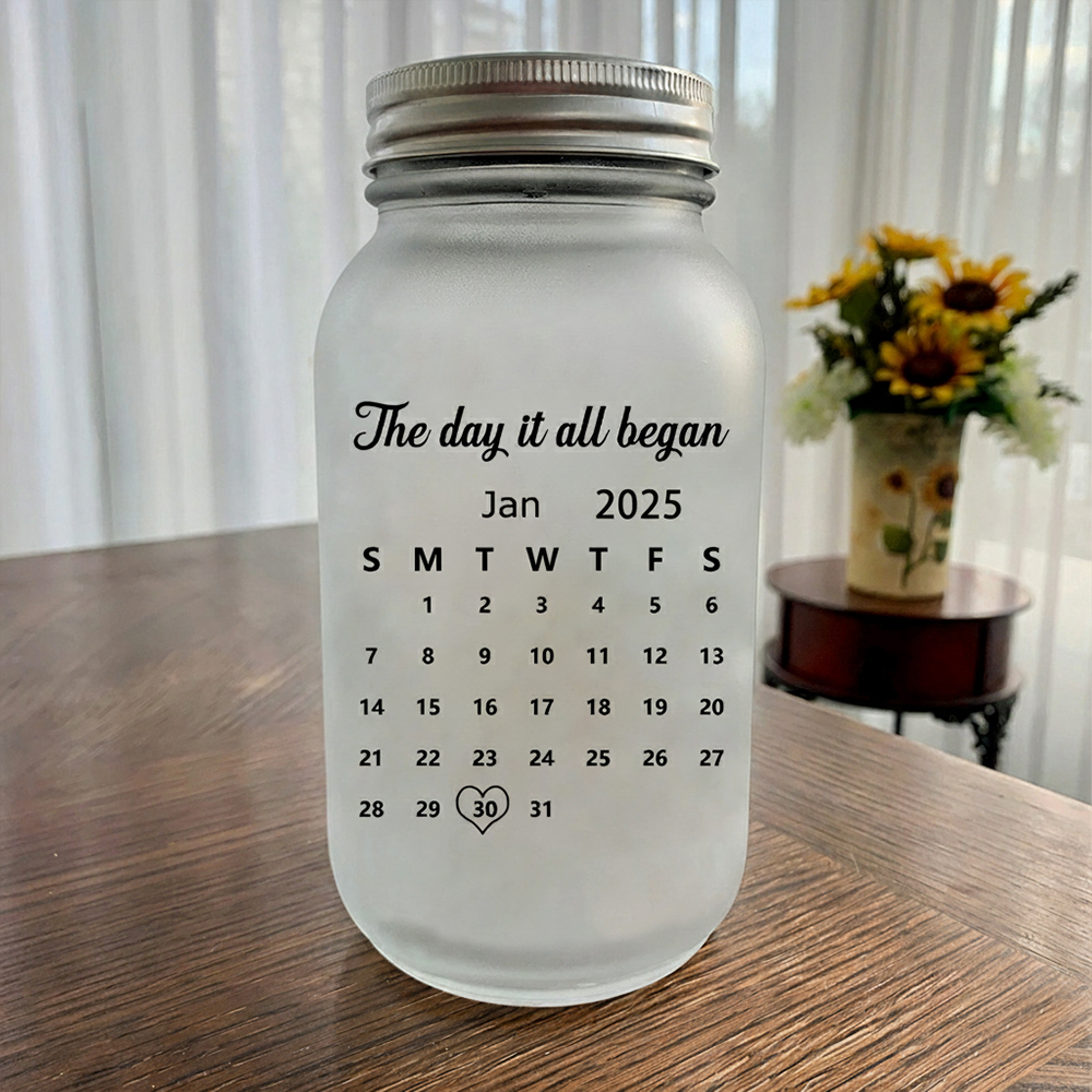 Personalized Couple Pinky Promise Solar Mason Jar Fairy Light