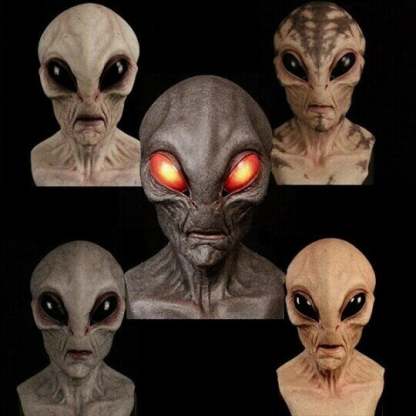 Realistic Alien Latex Mask for Halloween – Breathable & Comfortable