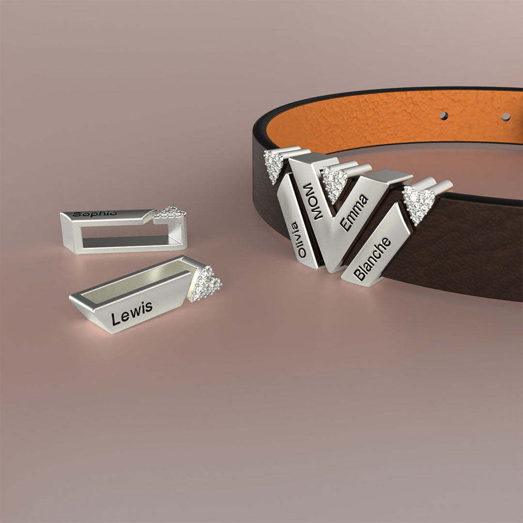 Christmas Gift Men's Bracelet With Diamond Charms for Dad