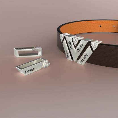 Christmas Gift Men's Bracelet With Diamond Charms for Dad